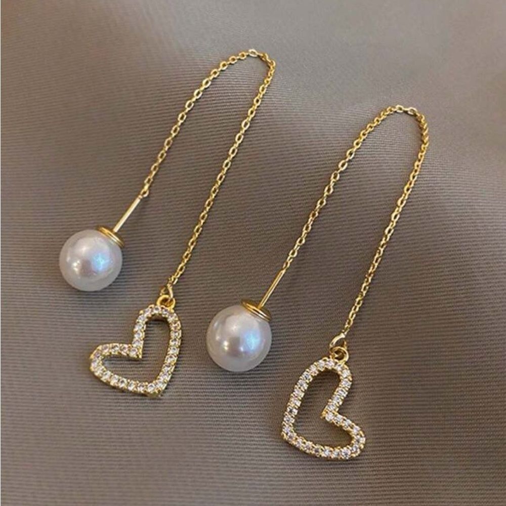 Heart Drop Earrings N1072
